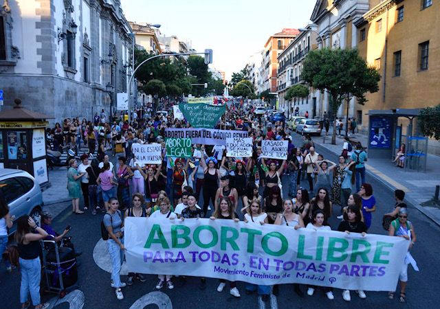 Manifestación por un borto legal, libre, gratuito en Madrid, foto Agustín Millán