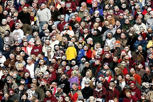 humano, gente, multitud