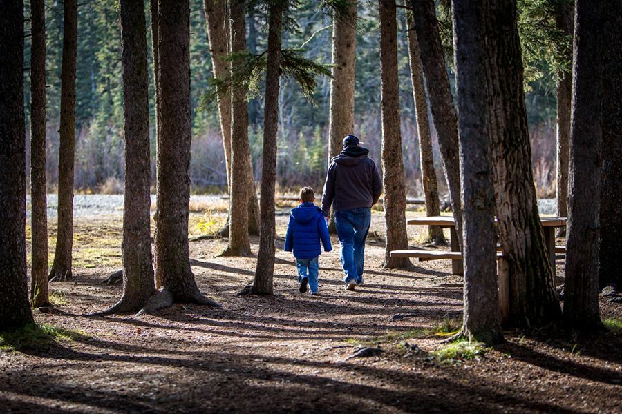 Padre e hijo. Meados por papá
