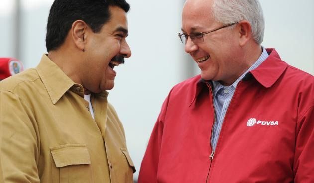 Rafael Ramírez y Nicolás Maduro