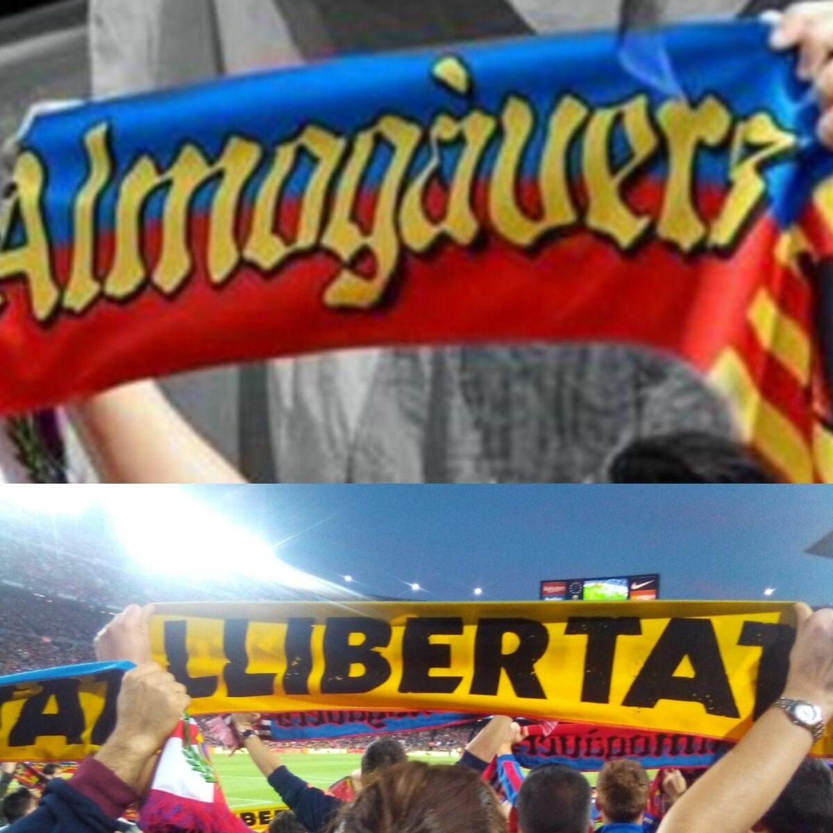 Pancartas futbol libertad