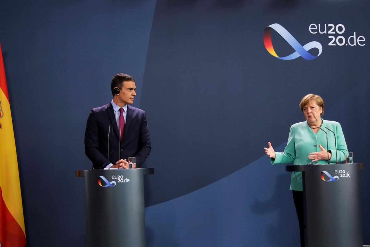 FOTO SÁNCHEZ Y MERKEL