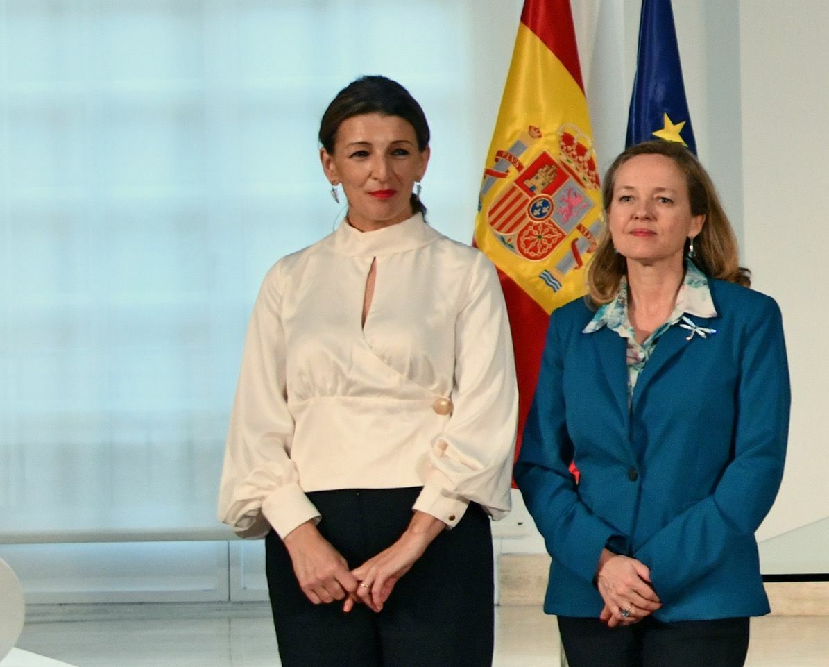 yolanda diaz y Calviño