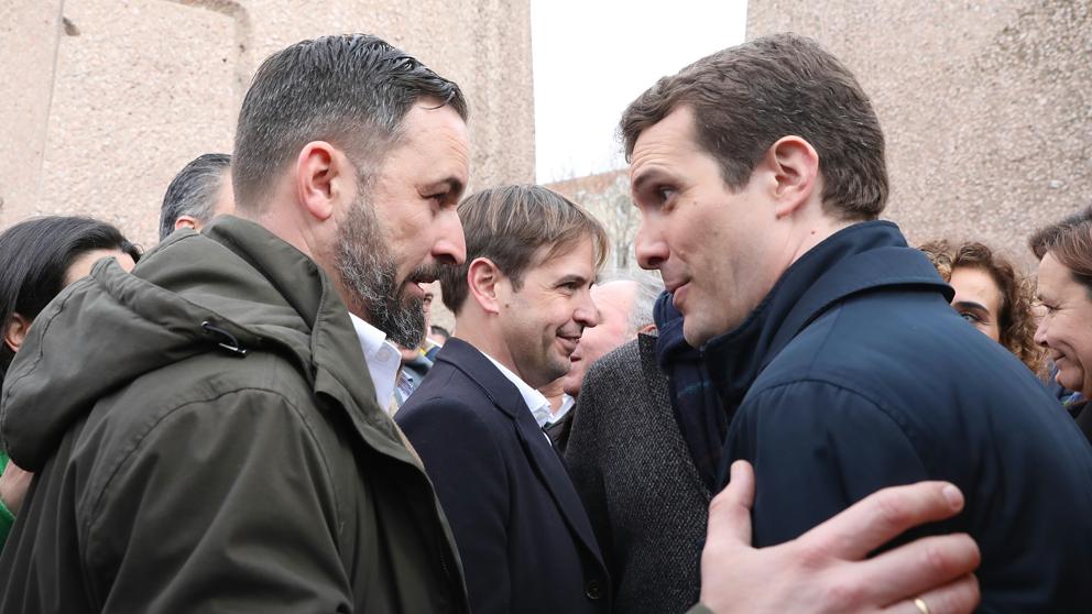 Casado y Abascal, máximos exponentes de las retrógradas derechas españolas.