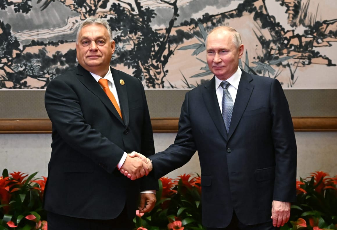 El primer ministro húngaro, Viktor Orbán con el presidente de Rusia, Vladímir Putin
