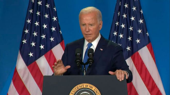El presidente de Estados Unidos, Joe Biden, durante la rueda de prensa de este jueves en Washington. El presidente de Estados Unidos, Joe Biden, durante la rueda de prensa de este jueves en Washington.