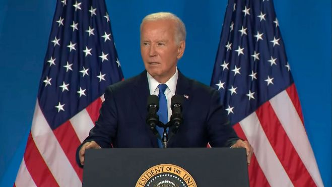 El presidente de Estados Unidos, Joe Biden, durante la rueda de prensa de este jueves en Washington. El presidente de Estados Unidos, Joe Biden, durante la rueda de prensa de este jueves en Washington.