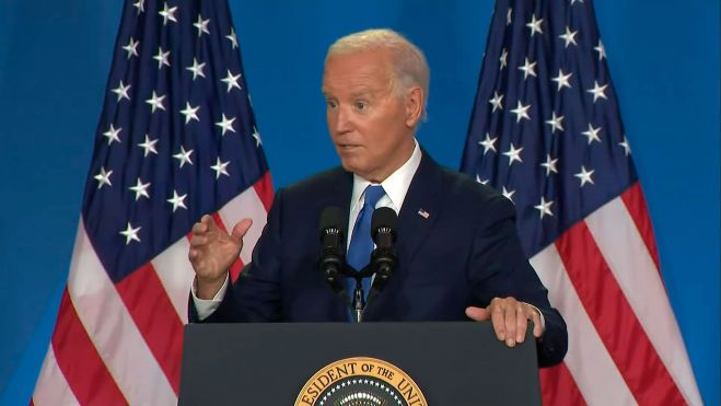 El presidente de Estados Unidos, Joe Biden, durante la rueda de prensa de este jueves en Washington. El presidente de Estados Unidos, Joe Biden, durante la rueda de prensa de este jueves en Washington.