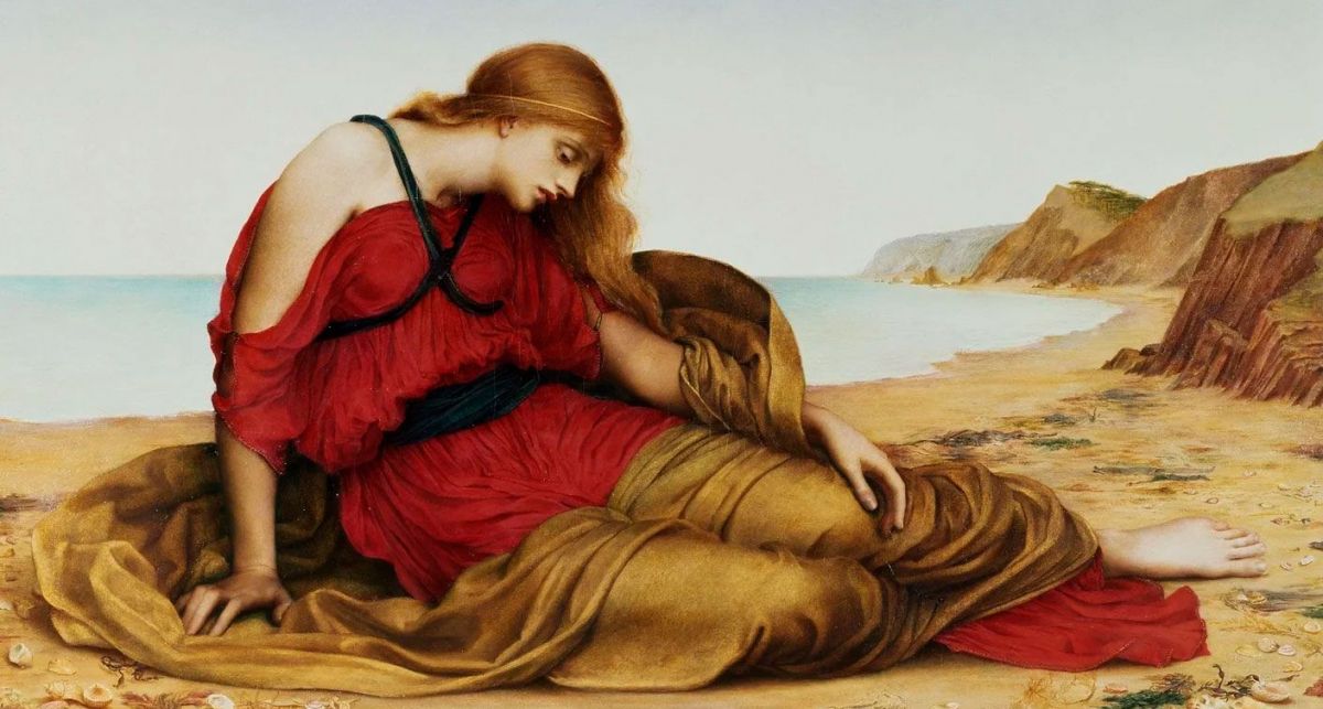 Evelyn De Morgan, Ariadne in Naxos, 1877. The De Morgan Collection, London. Evelyn De Morgan, Ariadne in Naxos, 1877. The De Morgan Collection, London.