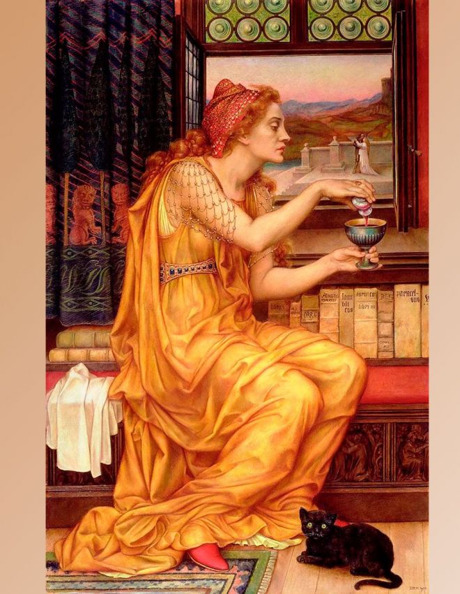 Evelyn de Morgan, The Love Potion, 1903. The De Morgan Collection, London Evelyn de Morgan, The Love Potion, 1903. The De Morgan Collection, London
