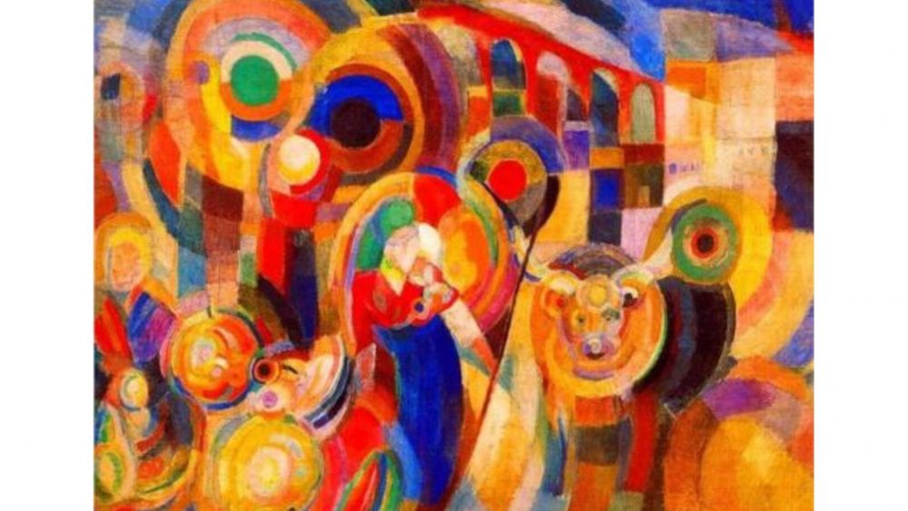 Mercado en Minho por Sonia Delaunay, 1915 Mercado en Minho por Sonia Delaunay, 1915