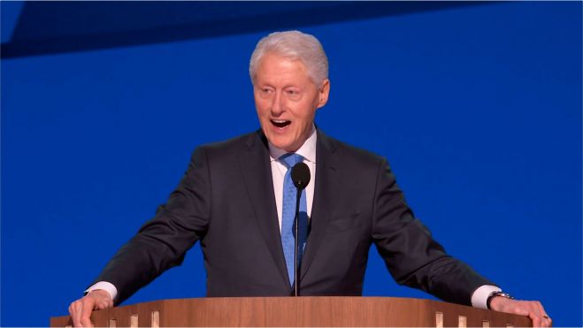 Bill Clinton en la Convención Democrata en Chicago Bill Clinton en la Convención Democrata en Chicago