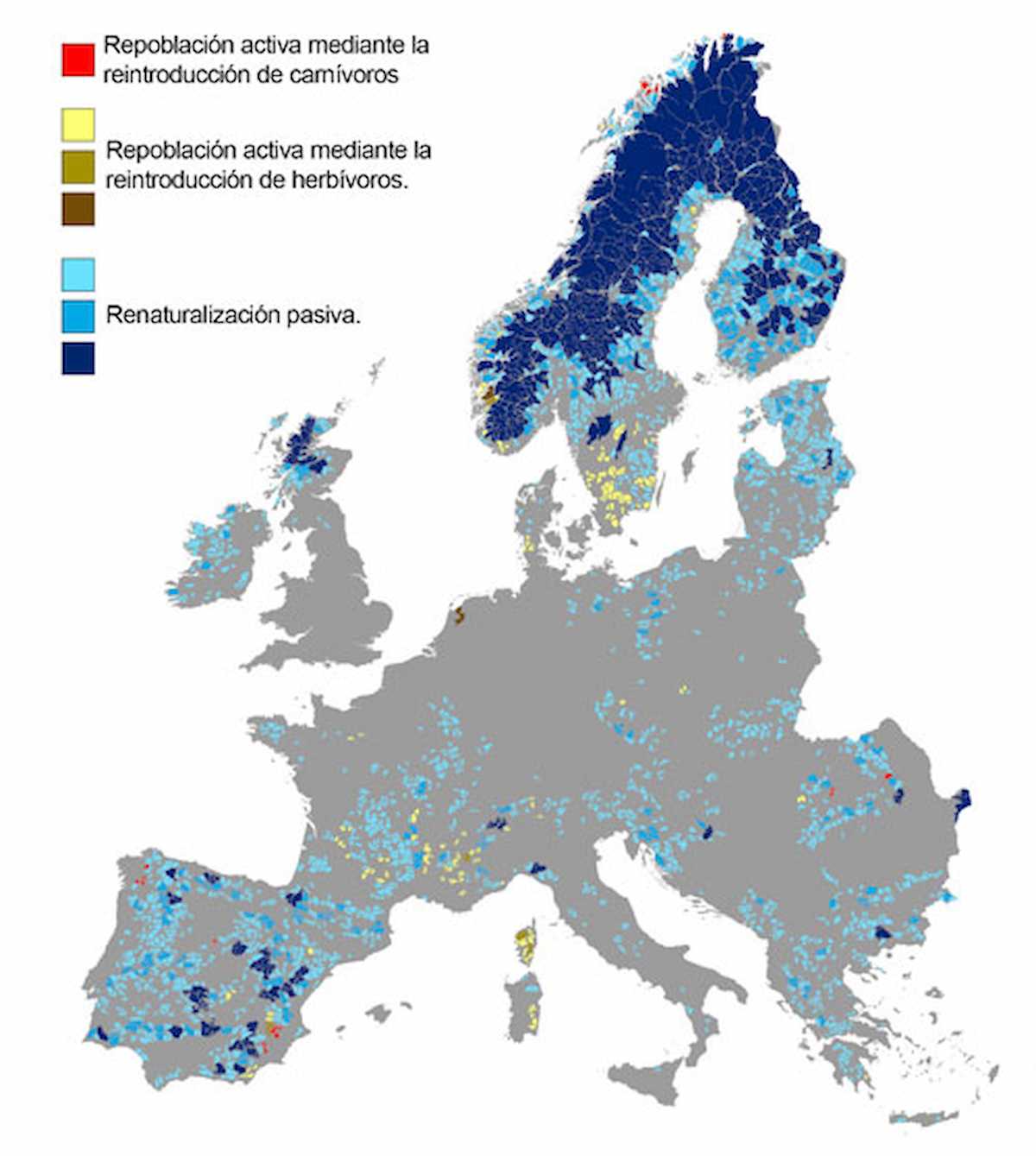 Mapa de las oportunidades de renaturalización. Mapa de las oportunidades de renaturalización.
