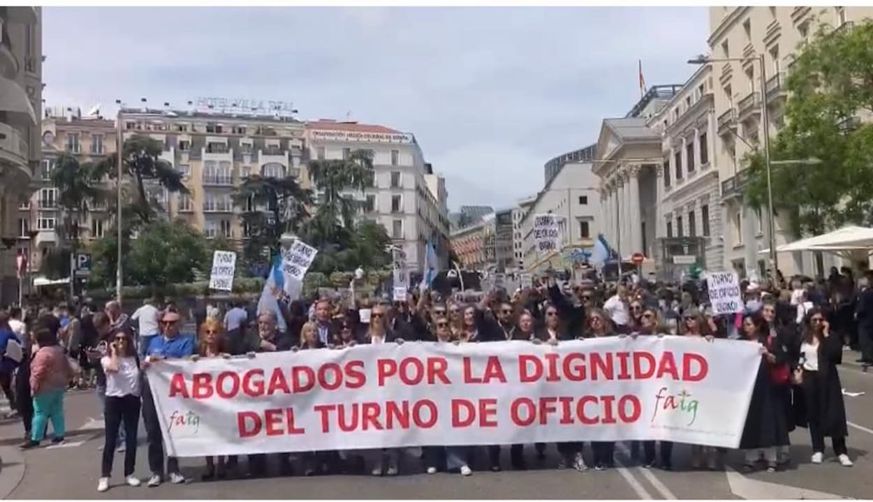 Protesta de los profesionales del turno de oficio.