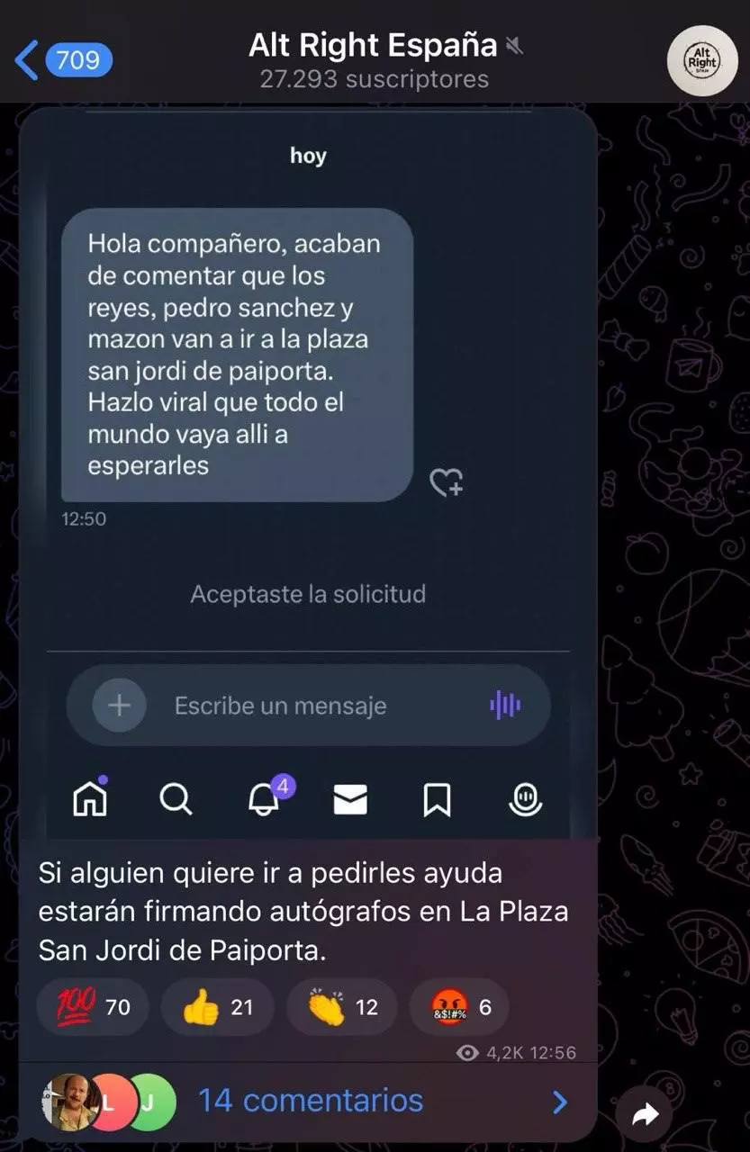 Pantallazo publicado por Eldiario.es Pantallazo publicado por Eldiario.es