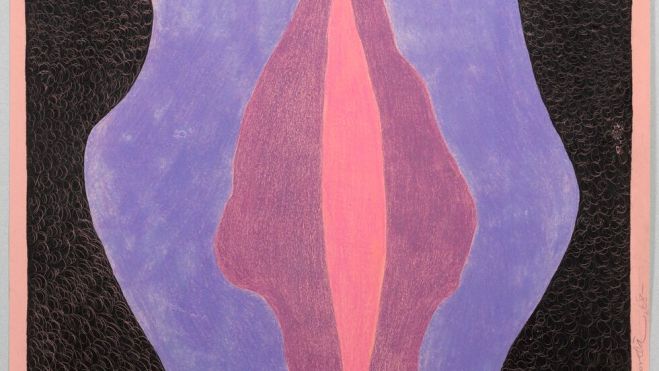 'Vulva', cera sobre cartón de 48x62 centímetros, creada en 1968. 'Vulva', cera sobre cartón de 48x62 centímetros, creada en 1968.