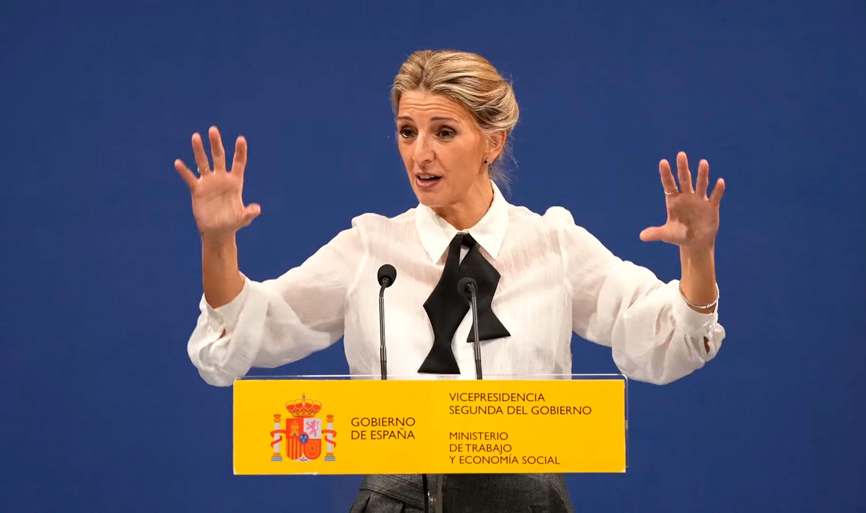 Yolanda Díaz enfría el debate sobre defensa y cierra filas con Sánchez