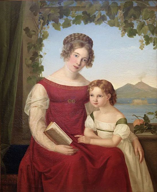 Luise Seidler (1786 Jena – 1866 Weimar) Ritratto di Dorothea Denecke von Ramdohr con la figlia Lilli 1819, Olio su tela, 118,5 x 96,2 cm Roma, Museo di Roma a Palazzo Braschi Luise Seidler (1786 Jena – 1866 Weimar) Ritratto di Dorothea Denecke von Ramdohr con la figlia Lilli 1819, Olio su tela, 118,5 x 96,2 cm Roma, Museo di Roma a Palazzo Braschi
