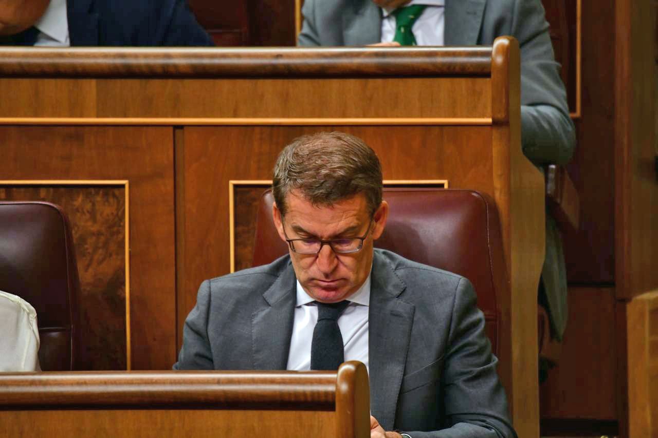 Alberto Núñez Feijóo, en el Congreso. Foto: Agustín Millán.
