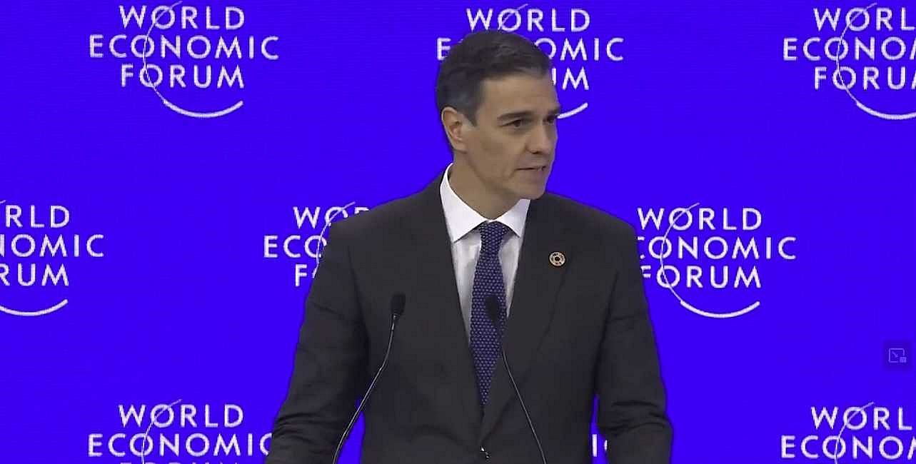 Pedro Sánchez en el Foro de Davos.