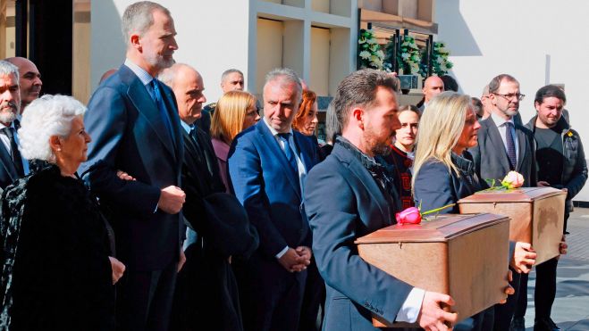 El rey Felipe VI en el homenaje a José Altamira, cuyos restos han sido repatriados desde México a España es más que un homenaje: es un acto de reparación. El rey Felipe VI en el homenaje a José Altamira, cuyos restos han sido repatriados desde México a España es más que un homenaje: es un acto de reparación.
