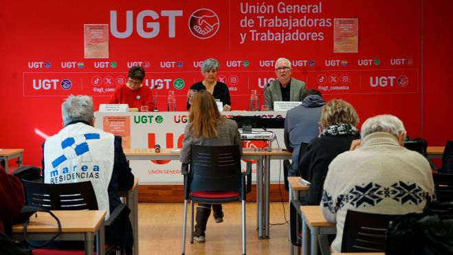 Rueda de prensa en UGT Madrid, foto Agustín Millán