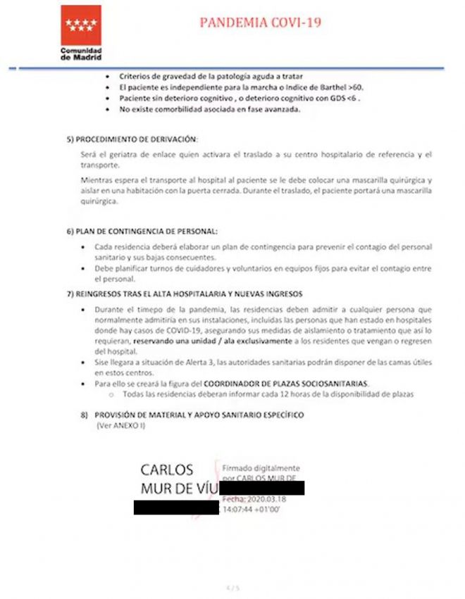 Protocolo comunidad de Madrid Covid 18032020 Protocolo comunidad de Madrid Covid 18032020