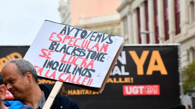 Concentracion por un salución habitacional y contra los fondos Buitre en la vivienda, foto Agustín Millán