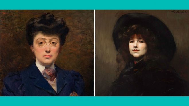 IZQUIERDA:Louise Abbema, Autorretrato, segunda mitad del siglo XIX, óleo sobre lienzo, Étampes, Musée Intercommunal © Musée Intercommunal d'Étampes; DERECHA: Ferdinand Roybet, Retrato de Juana Romani, alrededor de 1890, óleo sobre lienzo, Courbevoie, Museo Roybet-Fould © Ville de Courbevoie IZQUIERDA:Louise Abbema, Autorretrato, segunda mitad del siglo XIX, óleo sobre lienzo, Étampes, Musée Intercommunal © Musée Intercommunal d'Étampes; DERECHA: Ferdinand Roybet, Retrato de Juana Romani, alrededor de 1890, óleo sobre lienzo, Courbevoie, Museo Roybet-Fould © Ville de Courbevoie