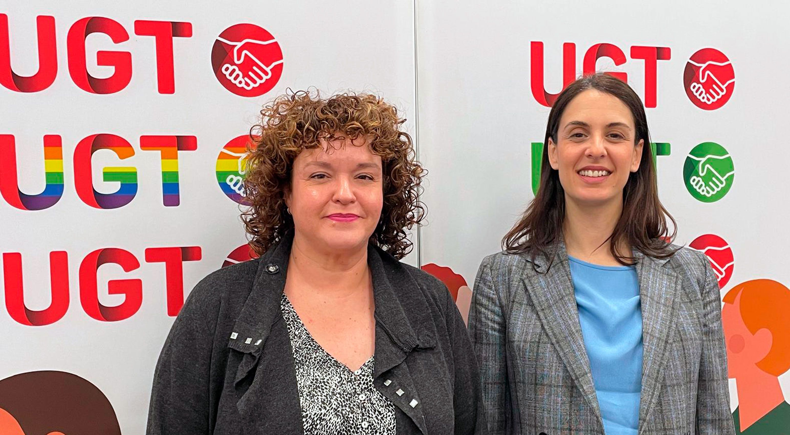 Susana Huertas, secretaria general de UGT Madrid con Rita Maestre, portavoz de Más Madrid en la ciudad