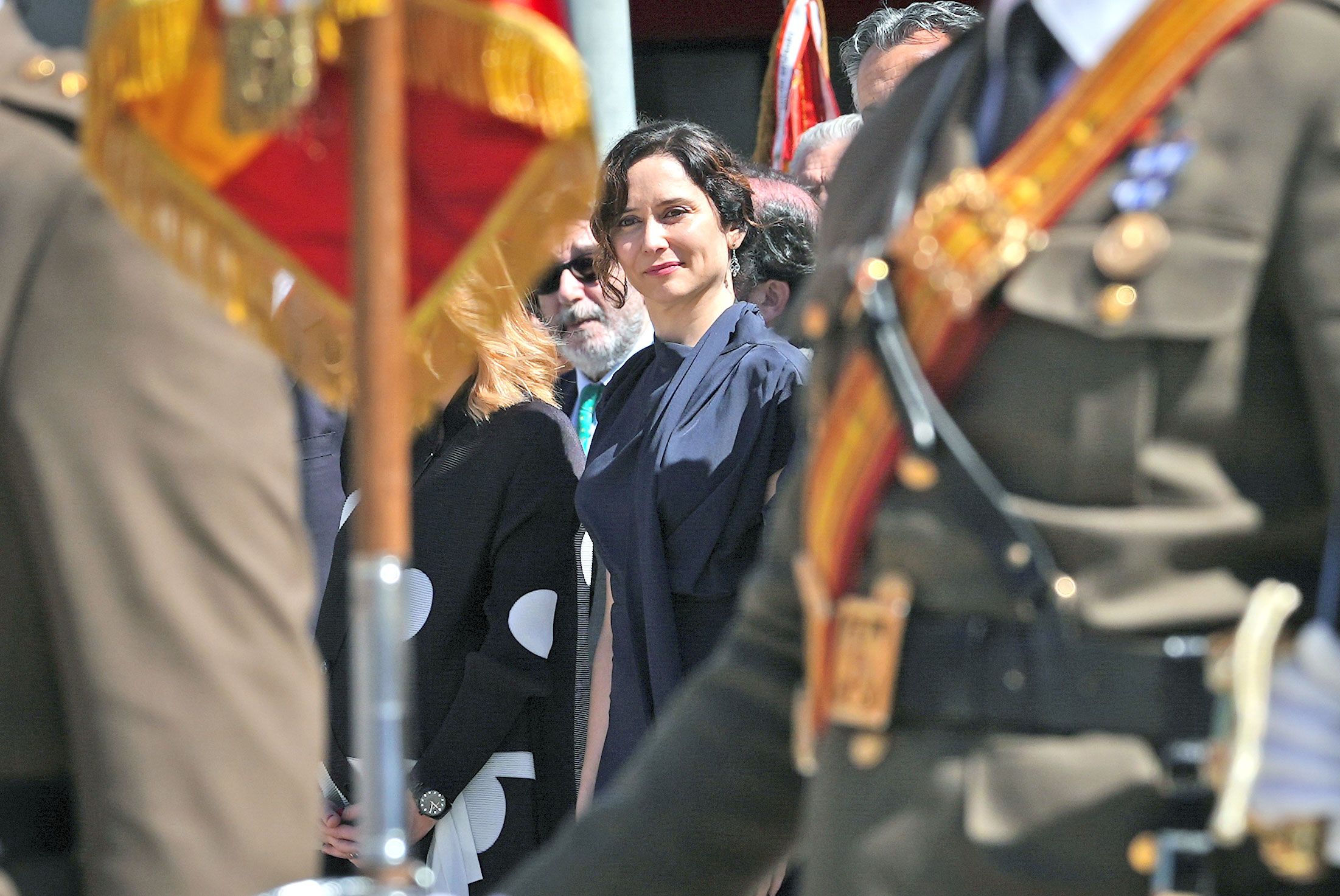 La presidenta Ayuso asiste como invitada a la jura de bandera en Alcobendas