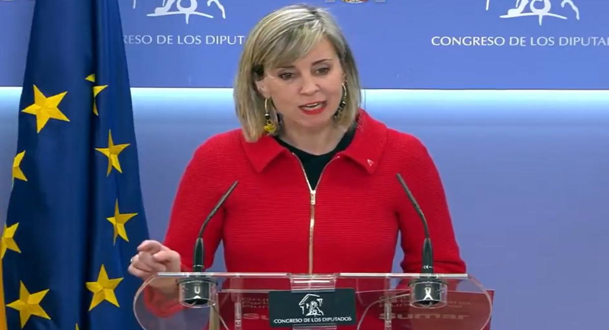 La portavoz de Sumar en el Congreso, Verónica Barbero, en una imagen de archivo.