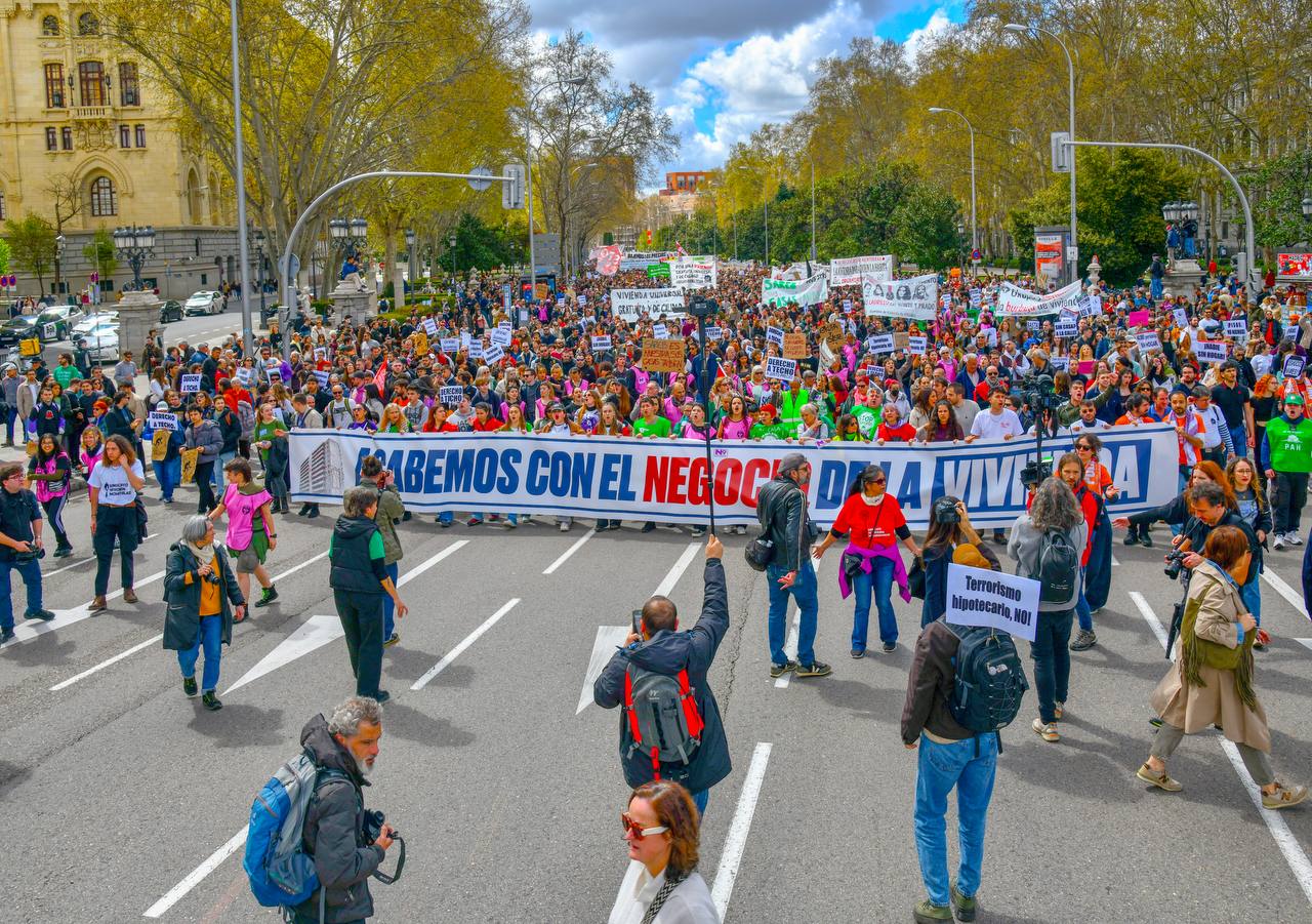 Manifestación por el derecho a una vivienda digna en Madrid, foto Agustín Millán