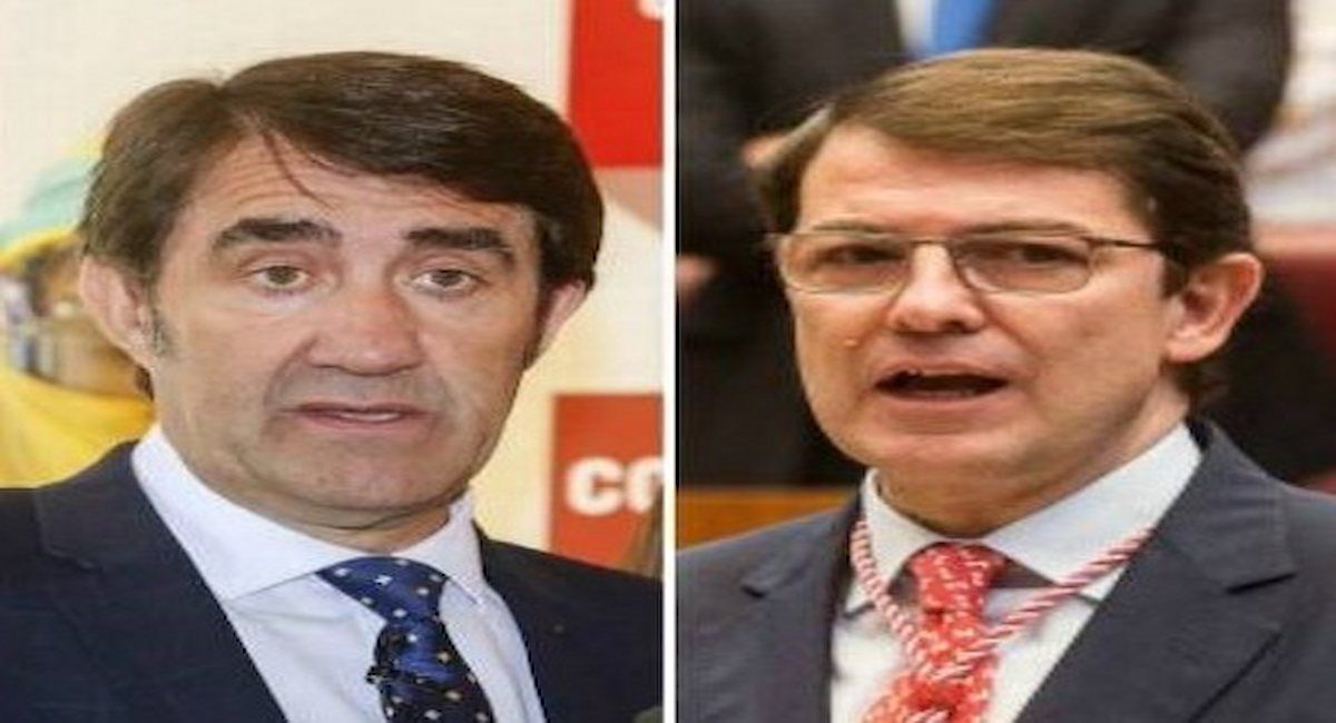 El consejero de Medio Ambiente, Juan Carlos Suárez-Quiñones, y el presidente de Castilla y León, Alfonso Fernández Mañueco, en imágenes de archivo