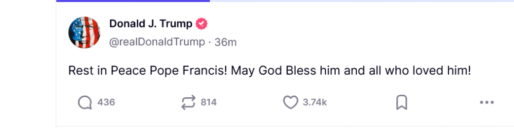 Screenshot 2025 04 21 at 14 36 48 Donald J. Trump (@realDonaldTrump) Truth Social Screenshot 2025 04 21 at 14 36 48 Donald J. Trump (@realDonaldTrump) Truth Social