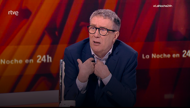 Luisgé Martín, en la entrevista concedida este martes al Canal 24 horas de RTVE.