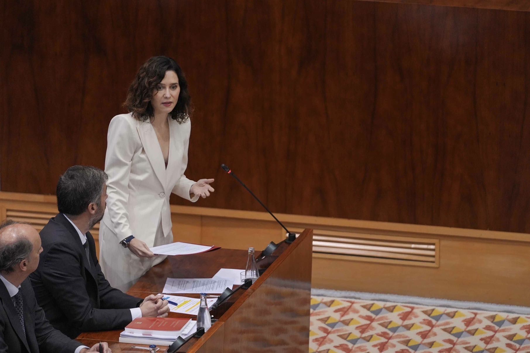 Isabel Díaz Ayuso, presidenta de la Comunidad de Madrid en la sesión de control en la Asamblea