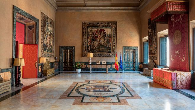 Sede diplomática de España ante la Santa Sede en el Palacio Monaldeschi, ubicado en la Plaza de España.