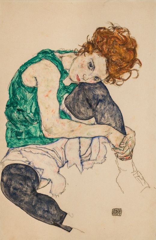 Egon Schiele, Seated Woman with Bent Knee, 1917 © National Gallery Prague, Photo: National Gallery Prague 2025