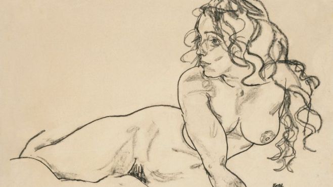 Egon Schiele, Reclining Female Nude with Long Hair, 1918 © Leopold Museum, Vienna, Photo: Leopold Museum, Vienna