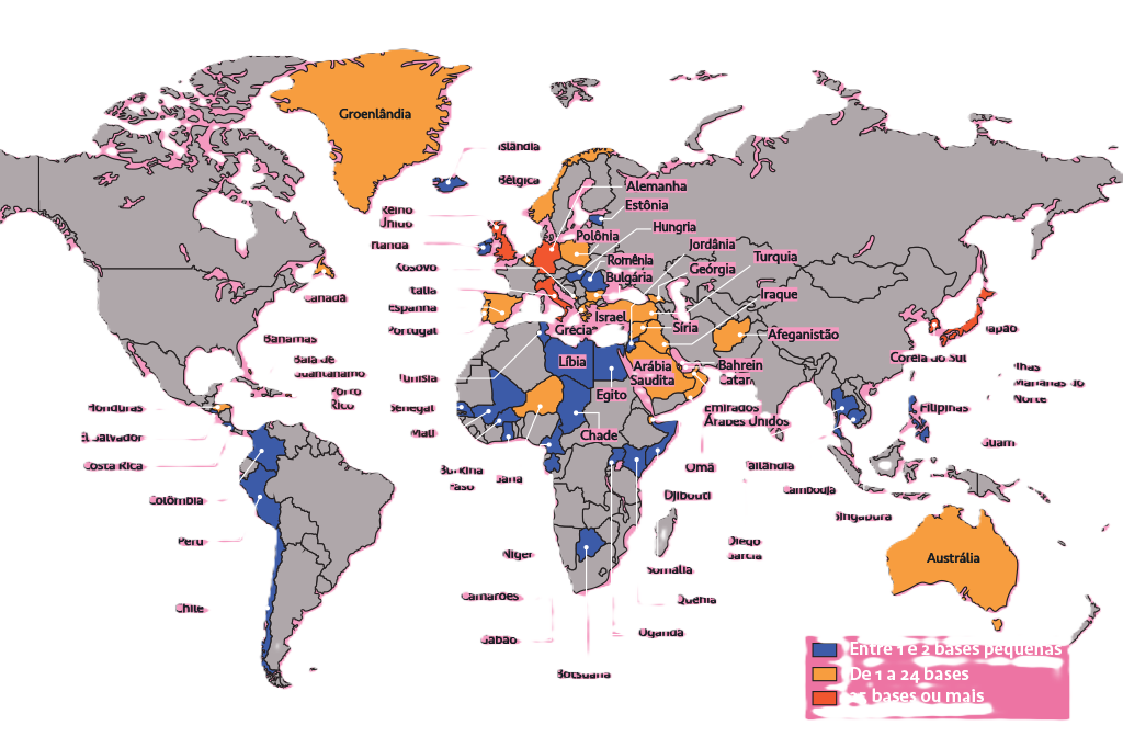 Algunas bases militares de EEUU en el mundo