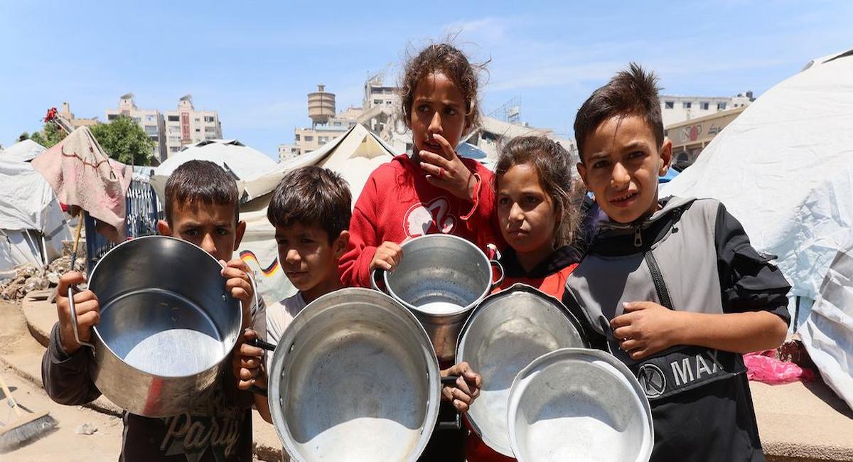 Niños en Gaza esperan la ayuda humanitaria mientras la Europa sionista se pone de perfil | Foto:  ONU