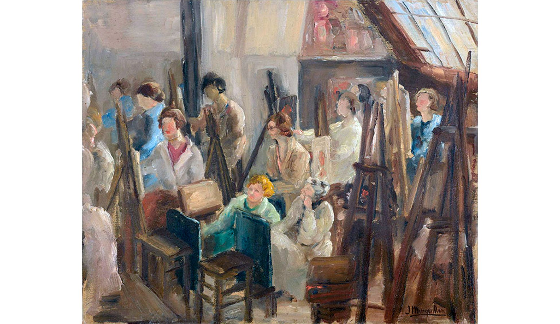 El estudio de las pintoras, Julia Minguillón (Lugo,1907 Madrid,1965)