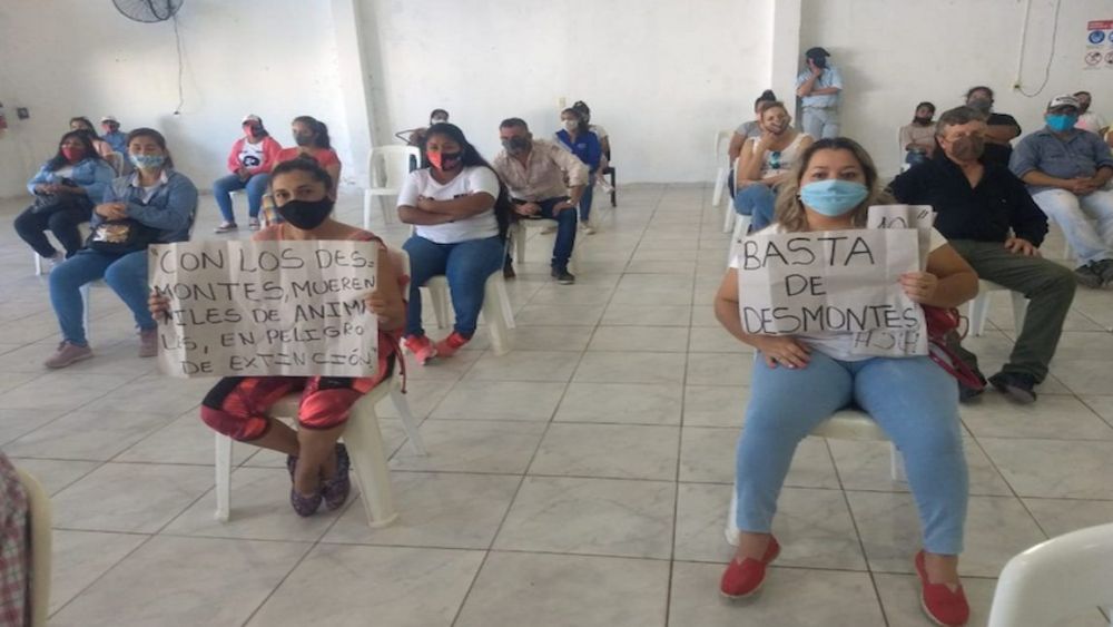 Vecinos protestan contra los planes de deforestación de Cresud en una audiencia pública en Salta (Argentina)