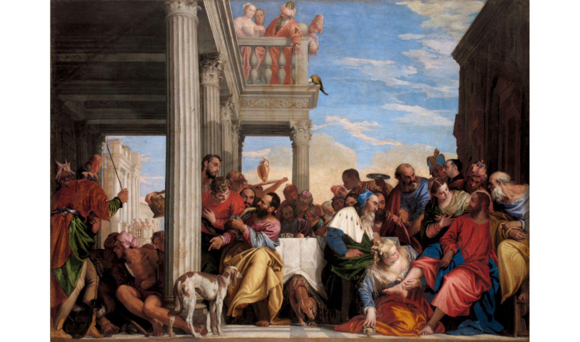 La cena en casa de Simón  Paolo Veronese  Óleo sobre lienzo, 315 × 451 cm  h. 1556-60  Turín, Musei Reali di Torino, Galleria Sabauda