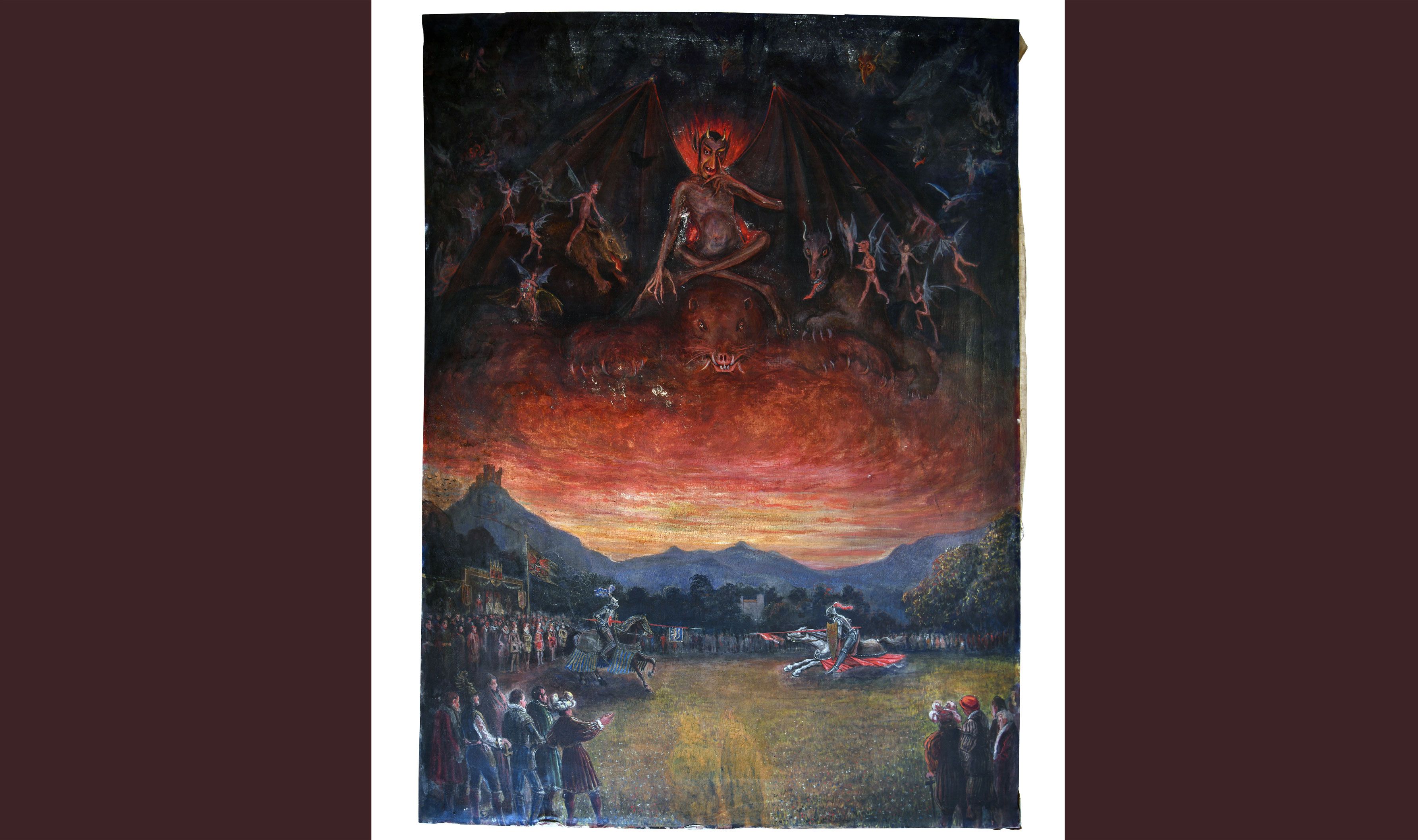 Rafel Forns: "Visión del infierno", oleo sobre lienzo 128x97 hacía 1900, colección particular, foto con derechos de autor, prohibida su reproducción total o parcial sin autorización del autor de la foto y el texto. Agustín Millán