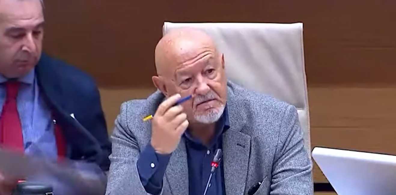 El comisario Martín-Blas en su comparecencia de noviembre de 2024 para dar cuenta de las cloacas del Estado