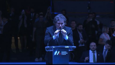 Javier Milei en el Palacio de Vistalegre