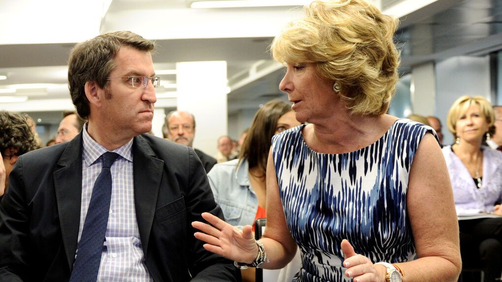 Feijóo con Aguirre en un acto del PP. Imagen de archivo.