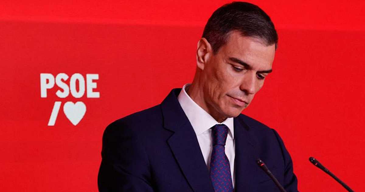 Claves para que el PSOE esté en la actual situación. Pedro Sánchez durante la rueda de prensa.